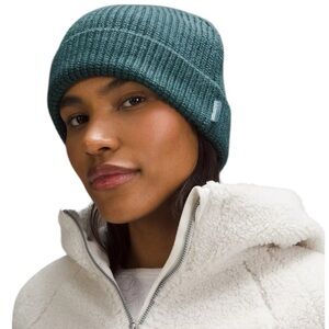 LULULEMON Close-Fit Wool-Blend Ribbed Knit Beanie Heathered Storm Teal